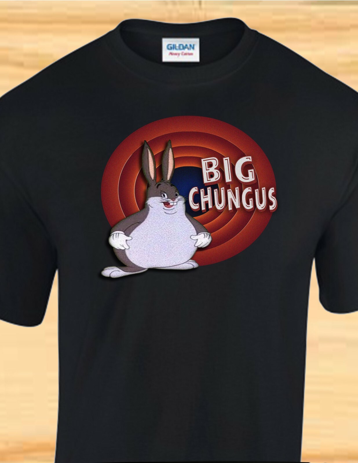 BIG CHUNGUS - Funny Meme Cartoon Rabbit - CUSTOM T-SHIRT gallery