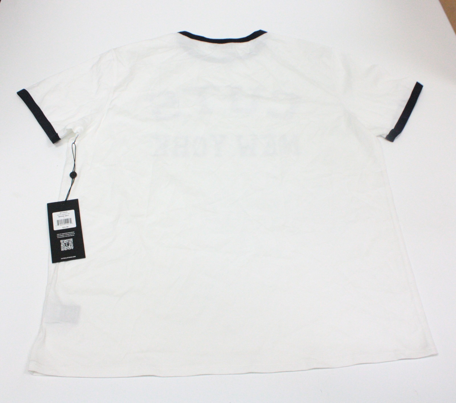 Cuts Men’s Breathable Retro Ringer New York T-Shirt Marine Navy Colorway Size L gallery