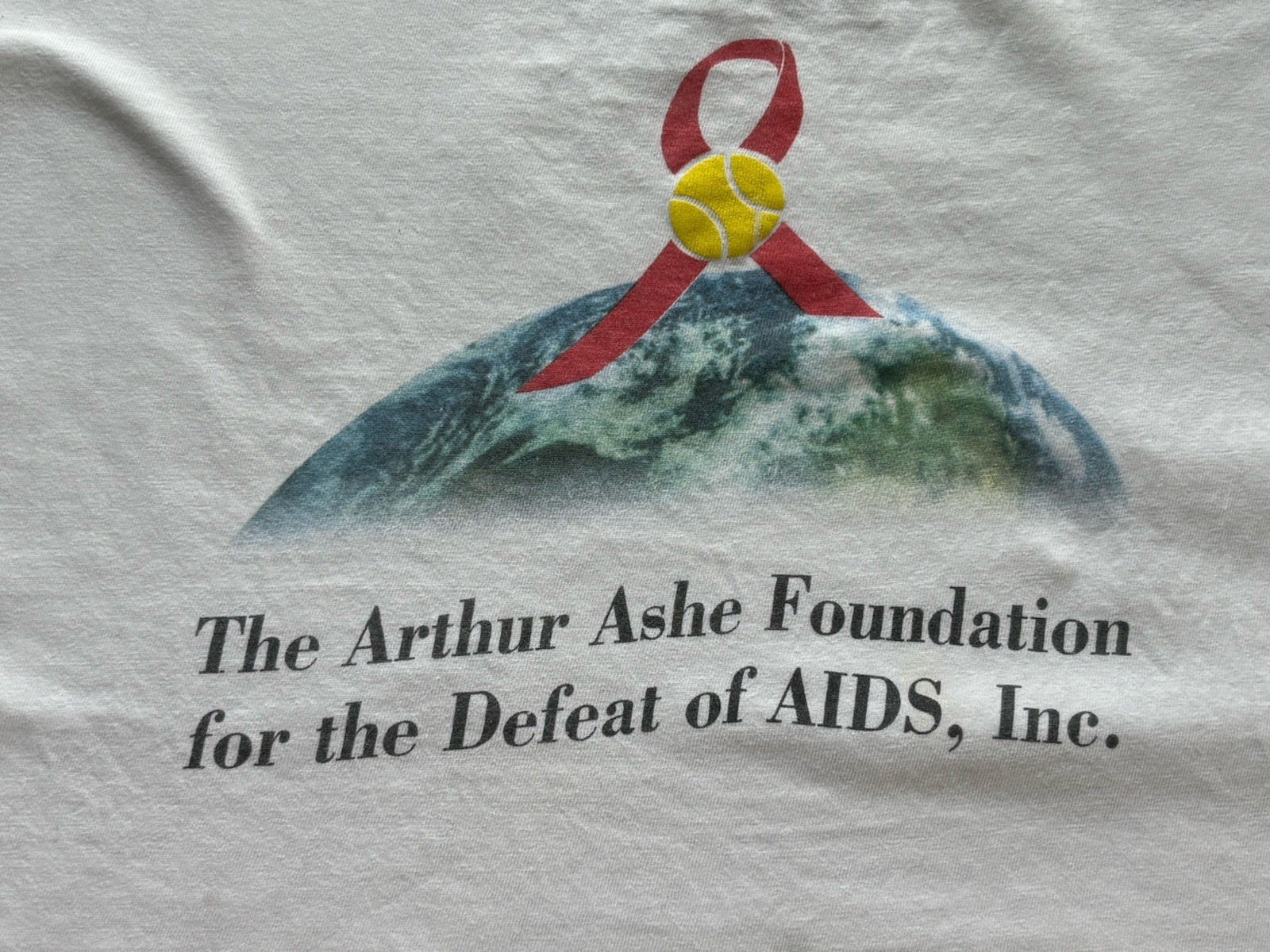 VTG ‘90s Arthur Ashe Defeat of Aids T-Shirt Tee XL USA gallery