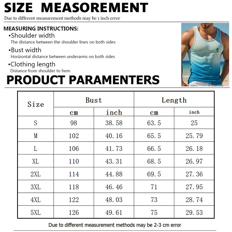 Summer Tank Top Men's Hawaii Beach Casual Clothing Quick Drying Silk Fit. gallery