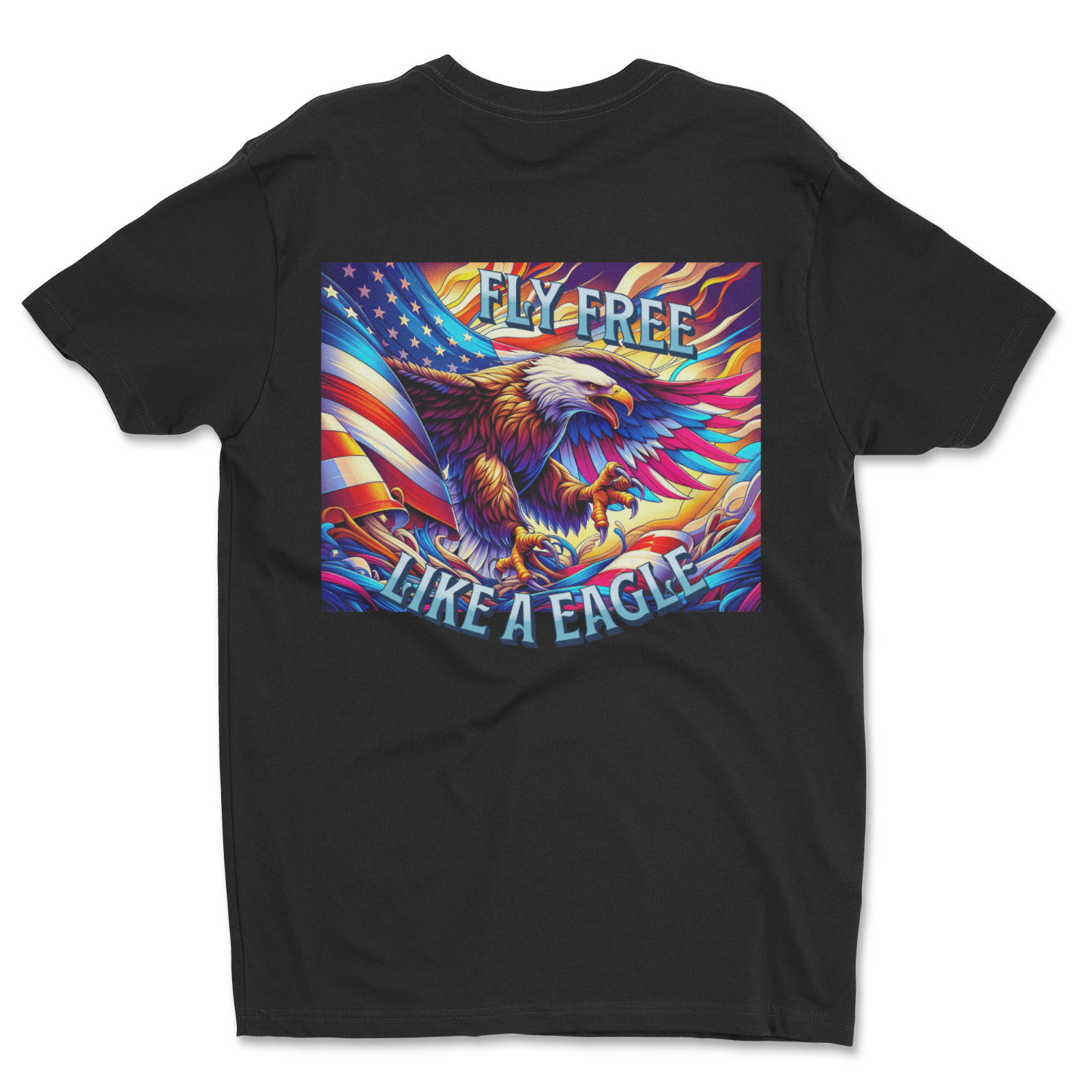 Custom T-Shirt,Fly Free,eagle Dtf Print On Next Level T-Shirt unisex Soft Cotton gallery