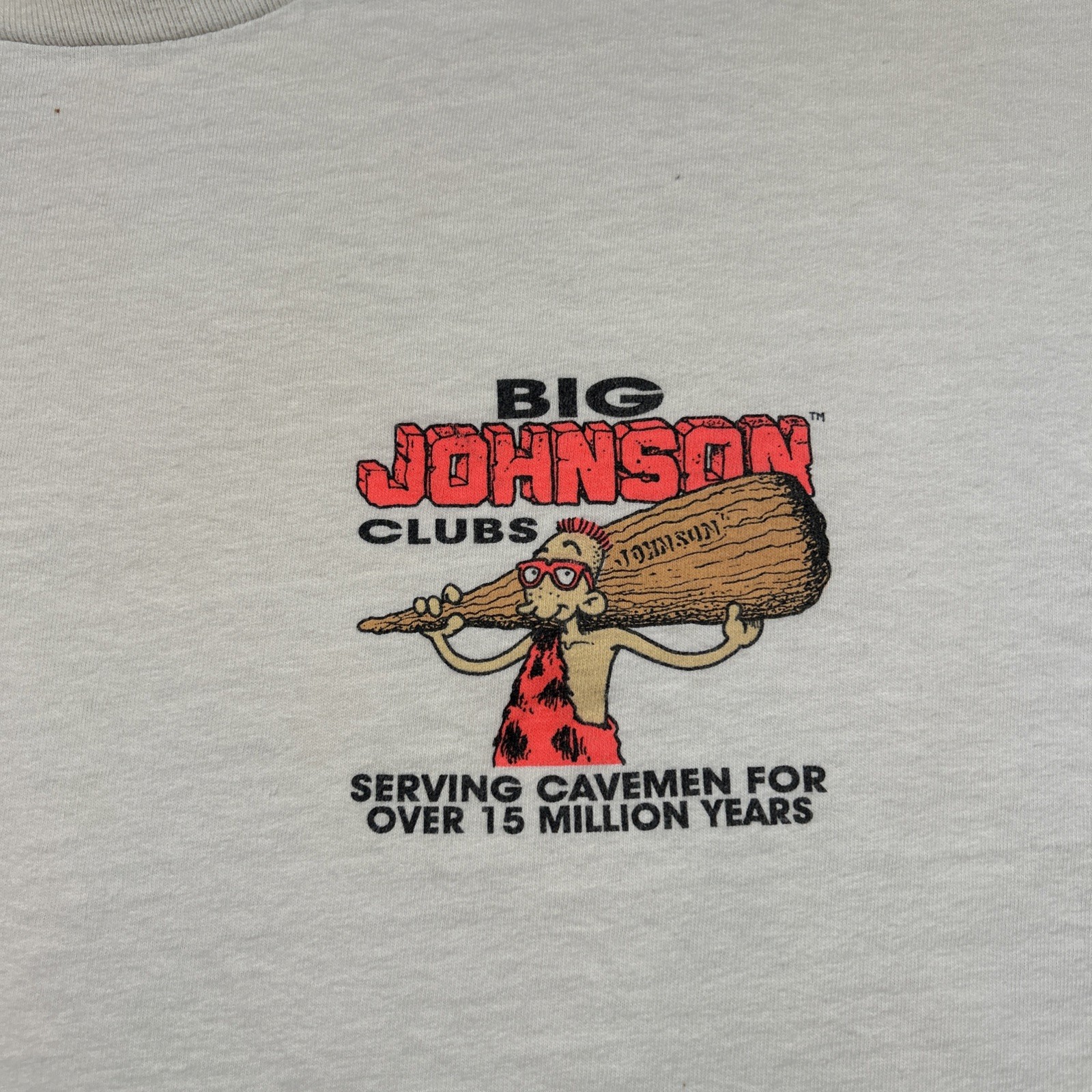 Vtg Big Johnson’s Clubs Single Stitch Short Sleeve Graphic Print T Shirt XXL gallery