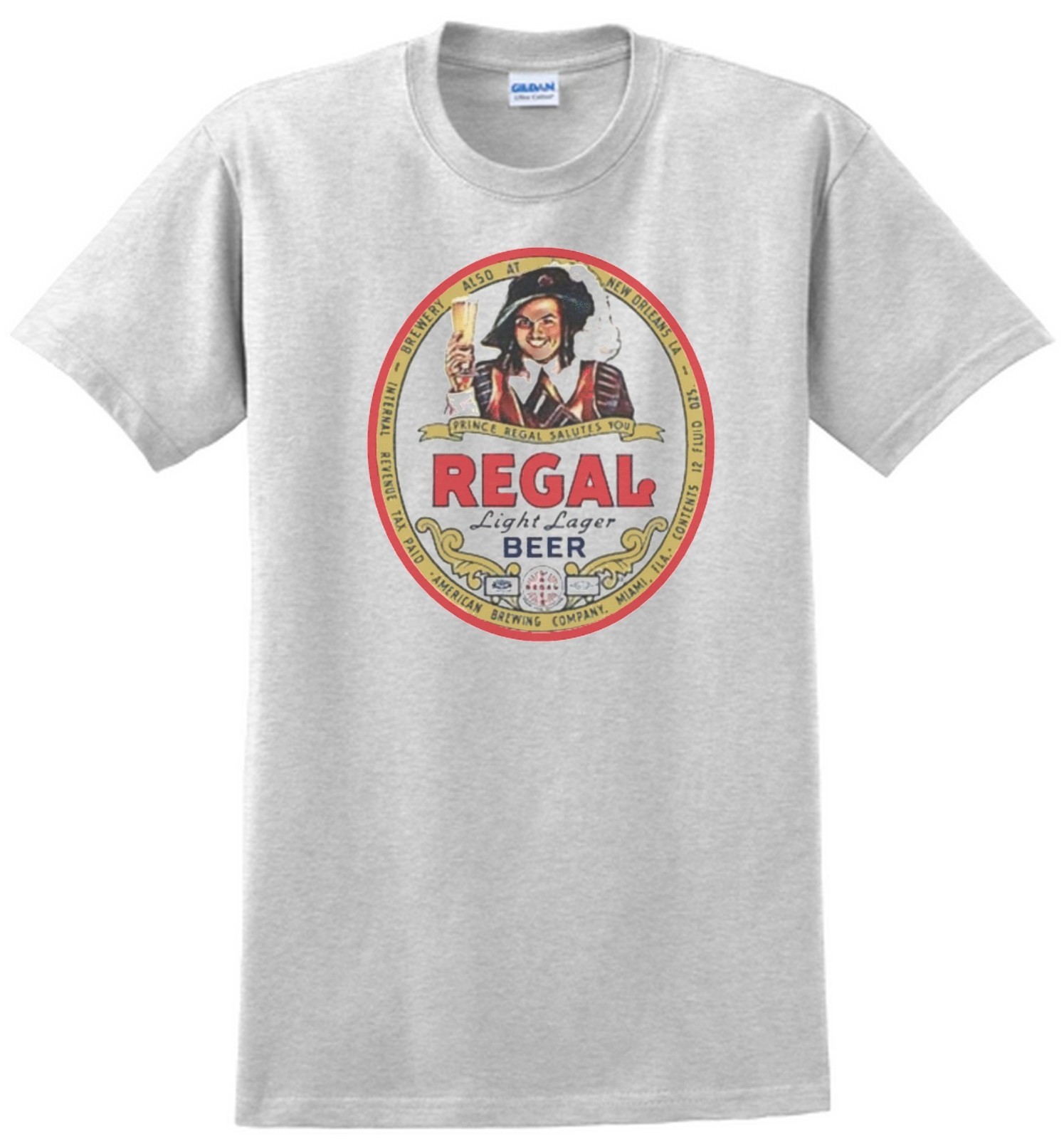 Regal BeerT-shirt. 1950′ Miami, New Orleans. 4 Colors. S-3XL Free Ship to USA