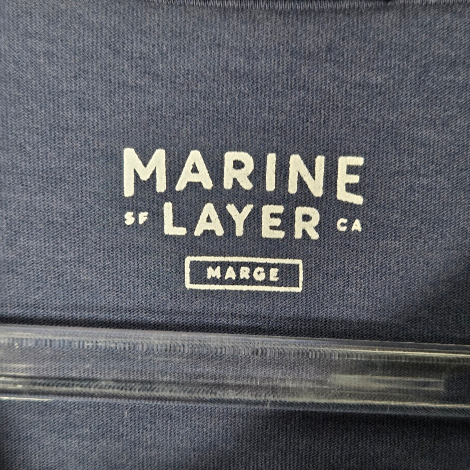 Marine Layer Men Large T-Shirt Short Sleeve Navy Blue Sunset Cotton Tencel gallery