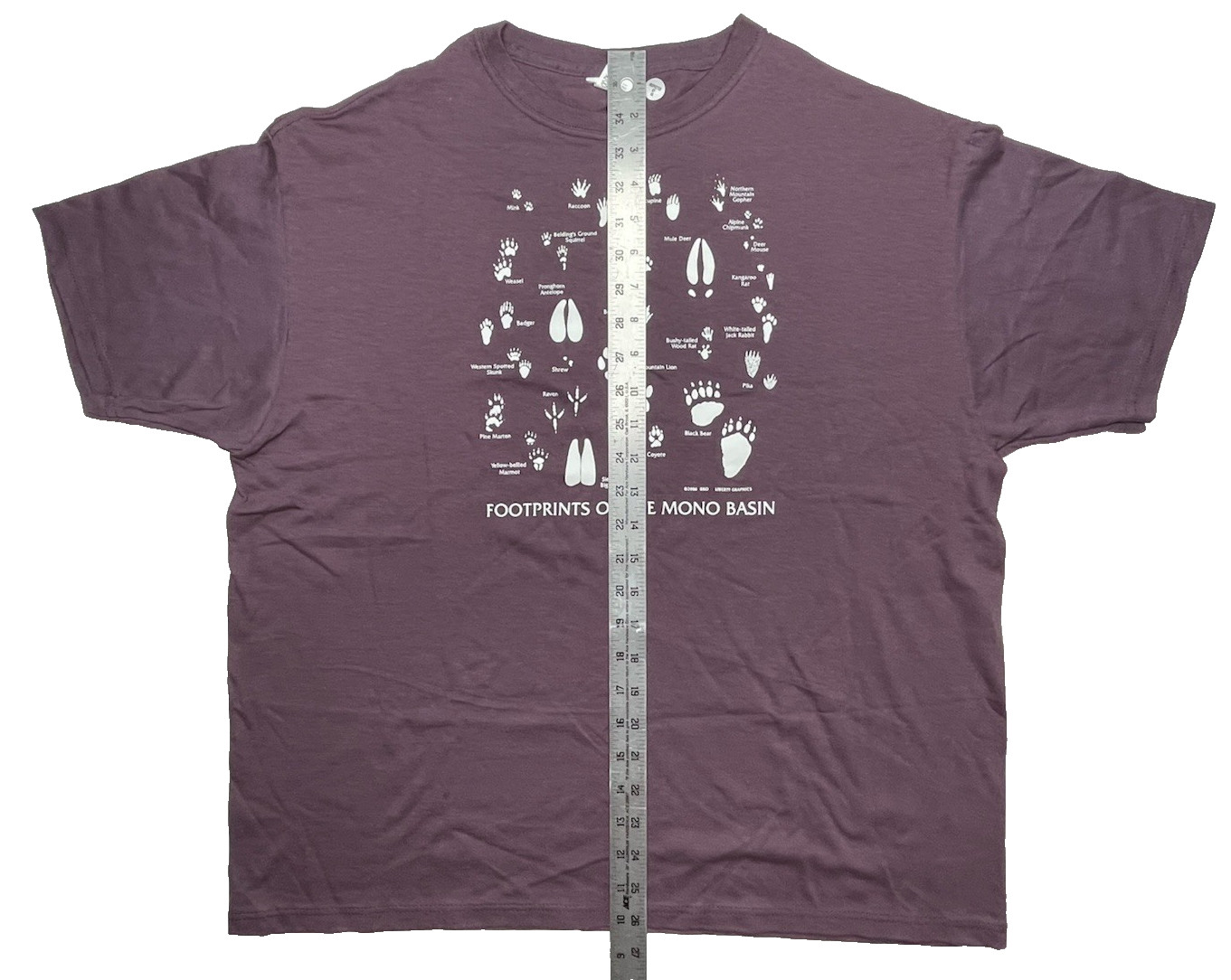 Liberty Graphics Plum Footprints Of The Mono Basin Glow In The Dark T-Shirt NWT gallery