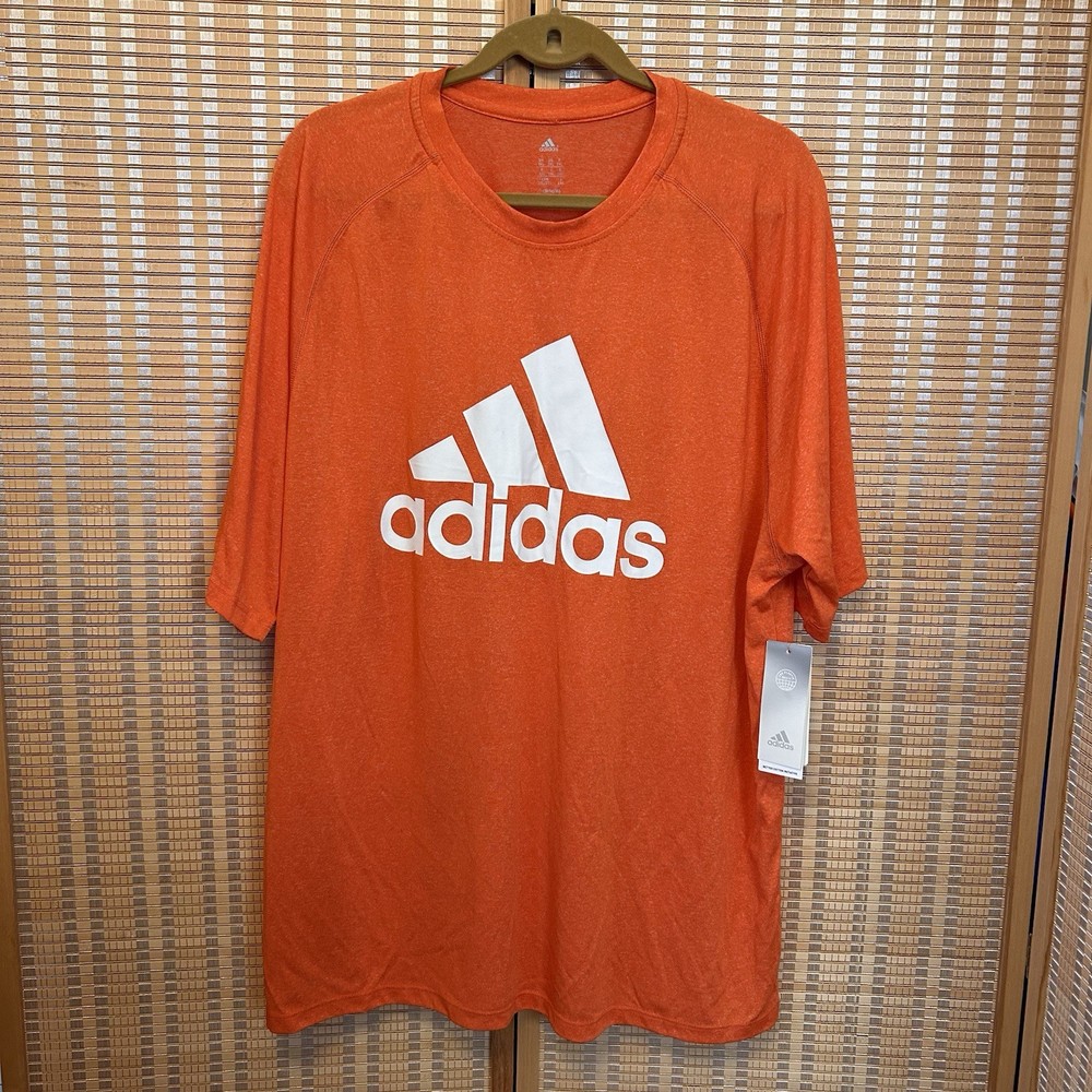NWT ADIDAS SIZE 2X MEN ORANGE MULTI SPORT T-SHIRT CLIMALITE