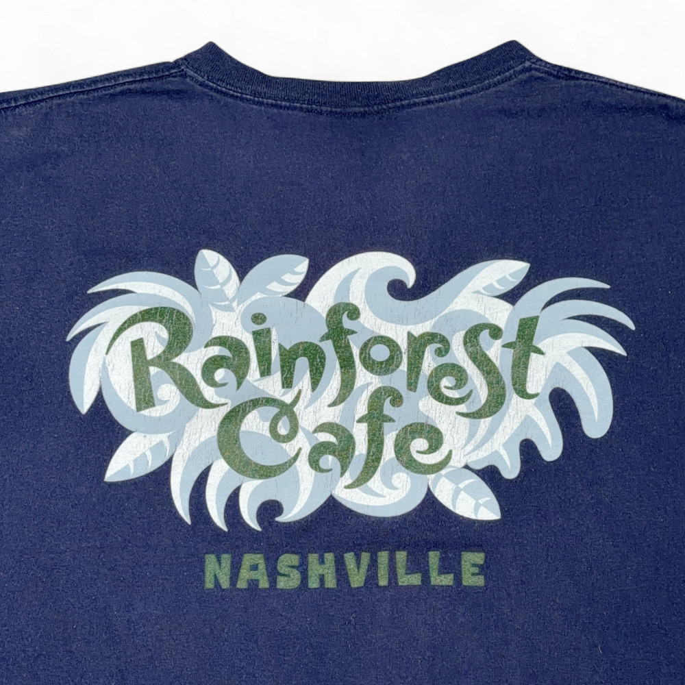Vintage Rainforest Cafe Shirt Adult EXTRA LARGE Blue Cotton Nashville USA 90s gallery