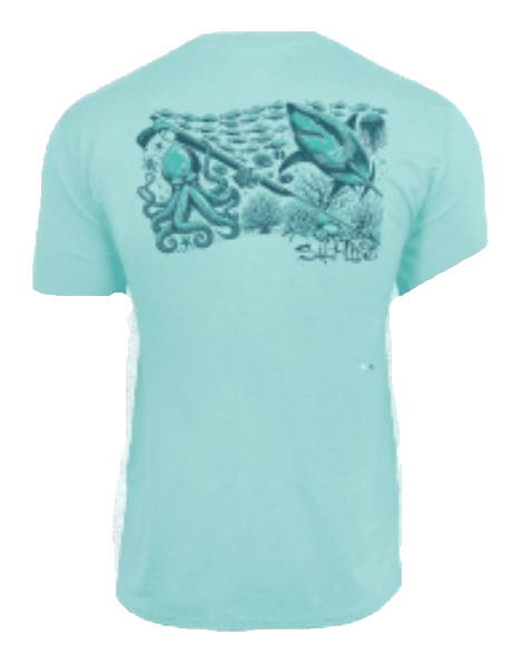 Salt Life Shark Dive SLXUVapor Performance Aruba Adult M Live Salty NWT New gallery