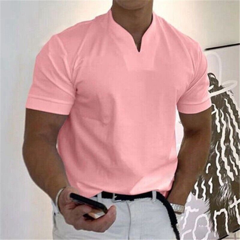 Men Sports Short Sleeve Solid Loose Casual Linen Shirts Shirt Blouse Tops Summer gallery