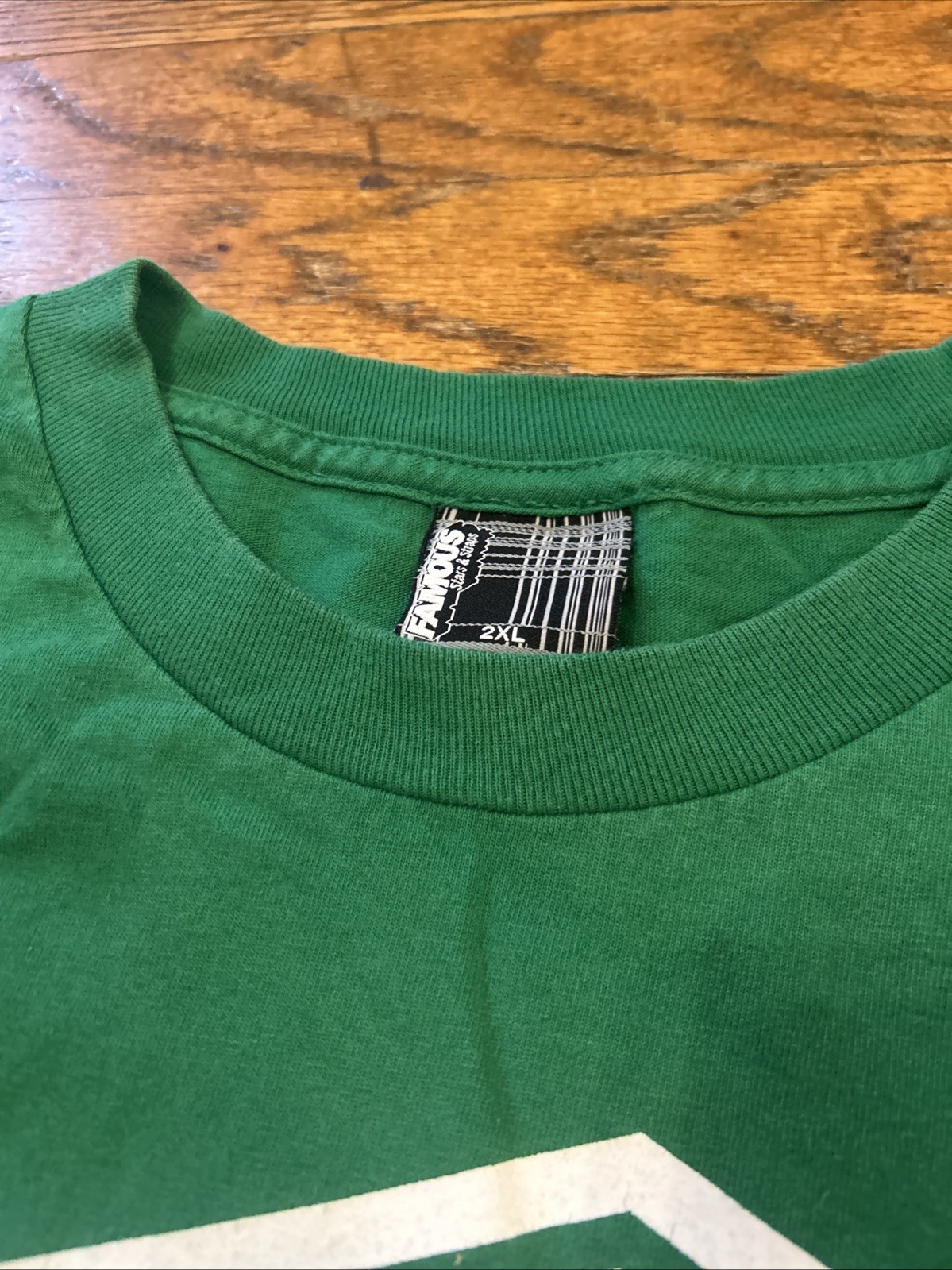 Vintage Famous Stars And Straps T-Shirt Green Big Faded Logo Y2K XXL 2XL gallery