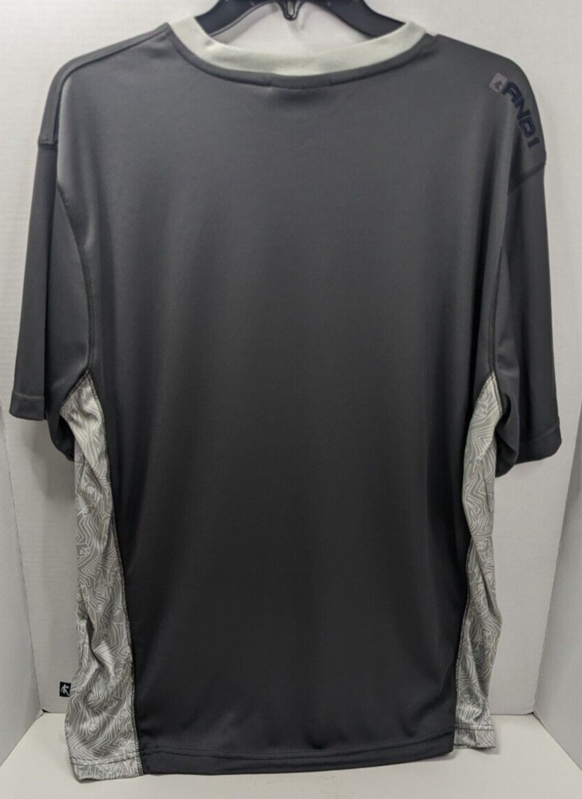 AND1 Basketball Performance Shirt Y2K Size Large Dark Gray w/ Gray Trim Vintage gallery