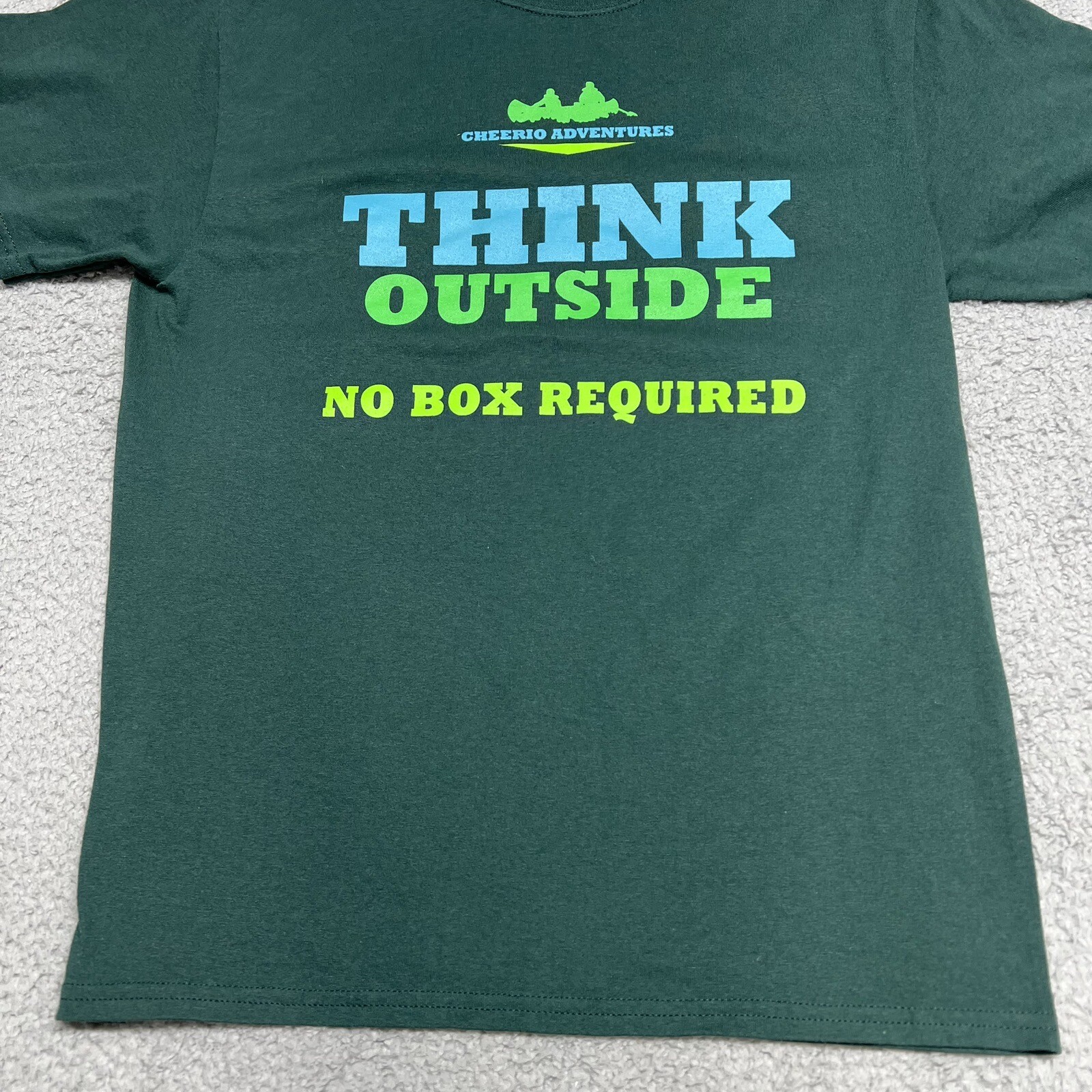 Port Company T-Shirt Med Core Blend Tee Green Short Sleeve Think Outside The Box