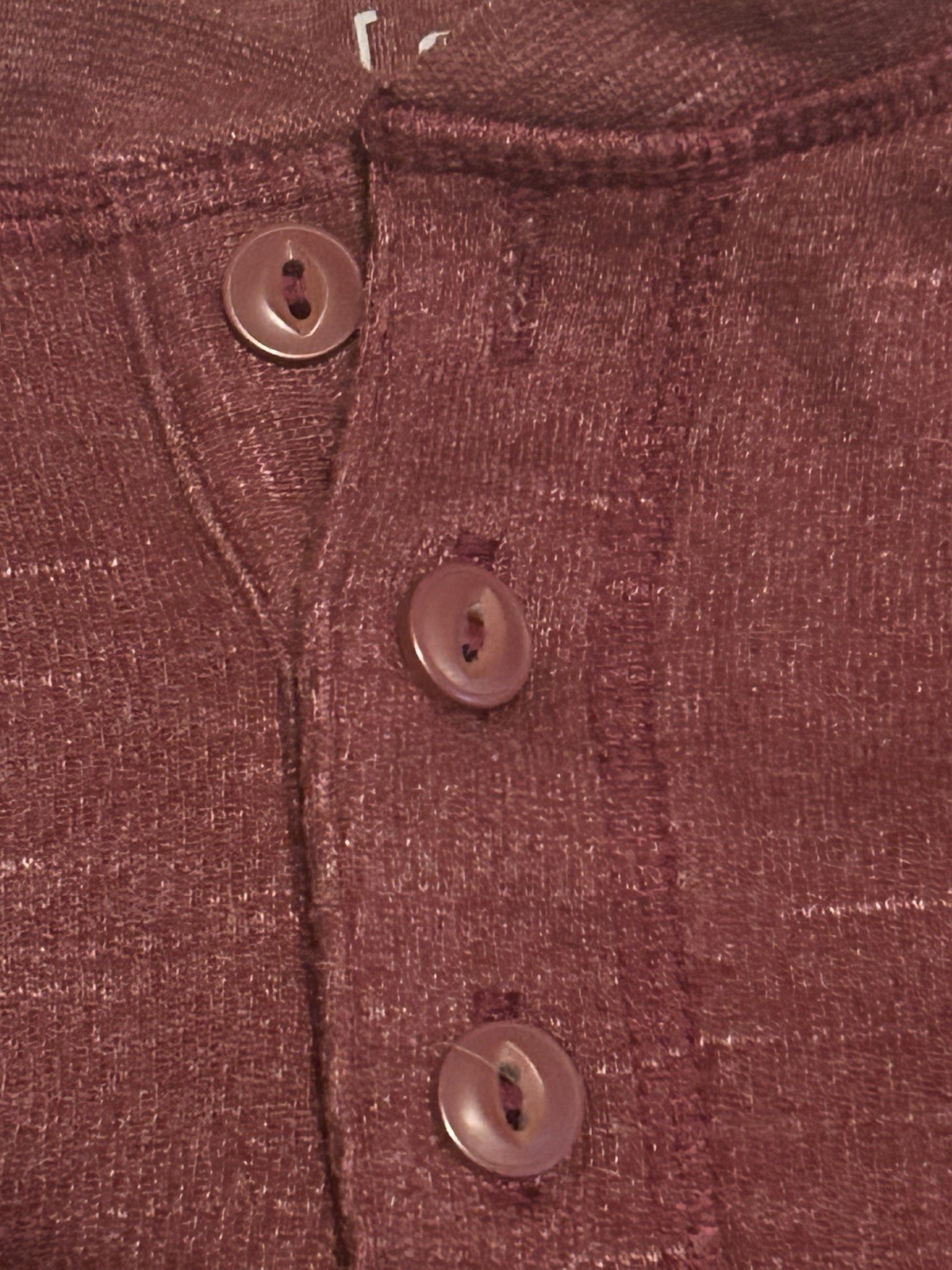 George 3 henley Button shirt Red Long Sleeve Large gallery