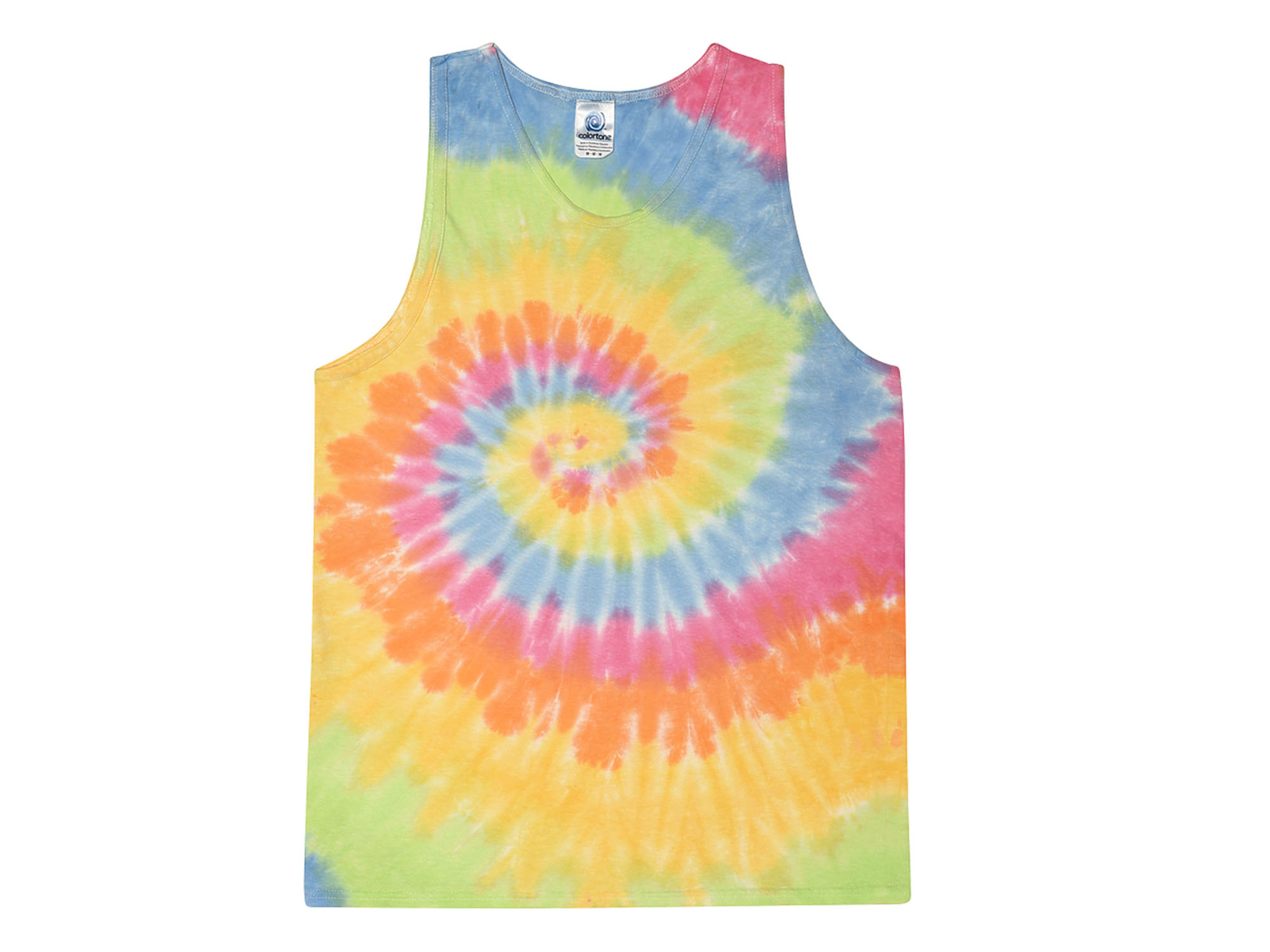 Multi-Color Tie Dye Tank Tops Sleeveless T-Shirts Adult Large 100% Cotton gallery