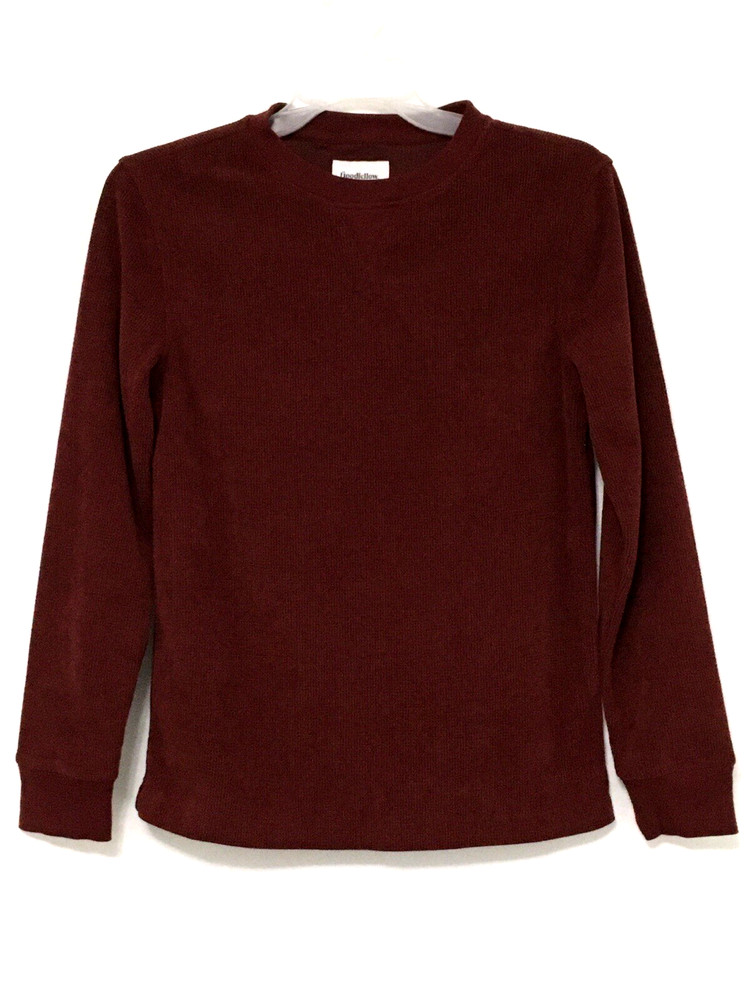 Goodfellow & Co. Men’s Size S Robust Maroon Long Sleeve Pullover Thermal Shirt