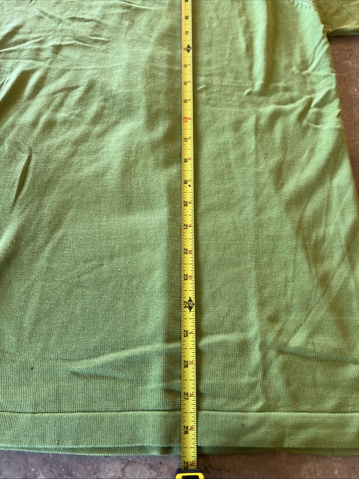 Bachrach Silk Blend Shirt Mens 2XL Green Lightweight Stretch Casual Crewneck gallery