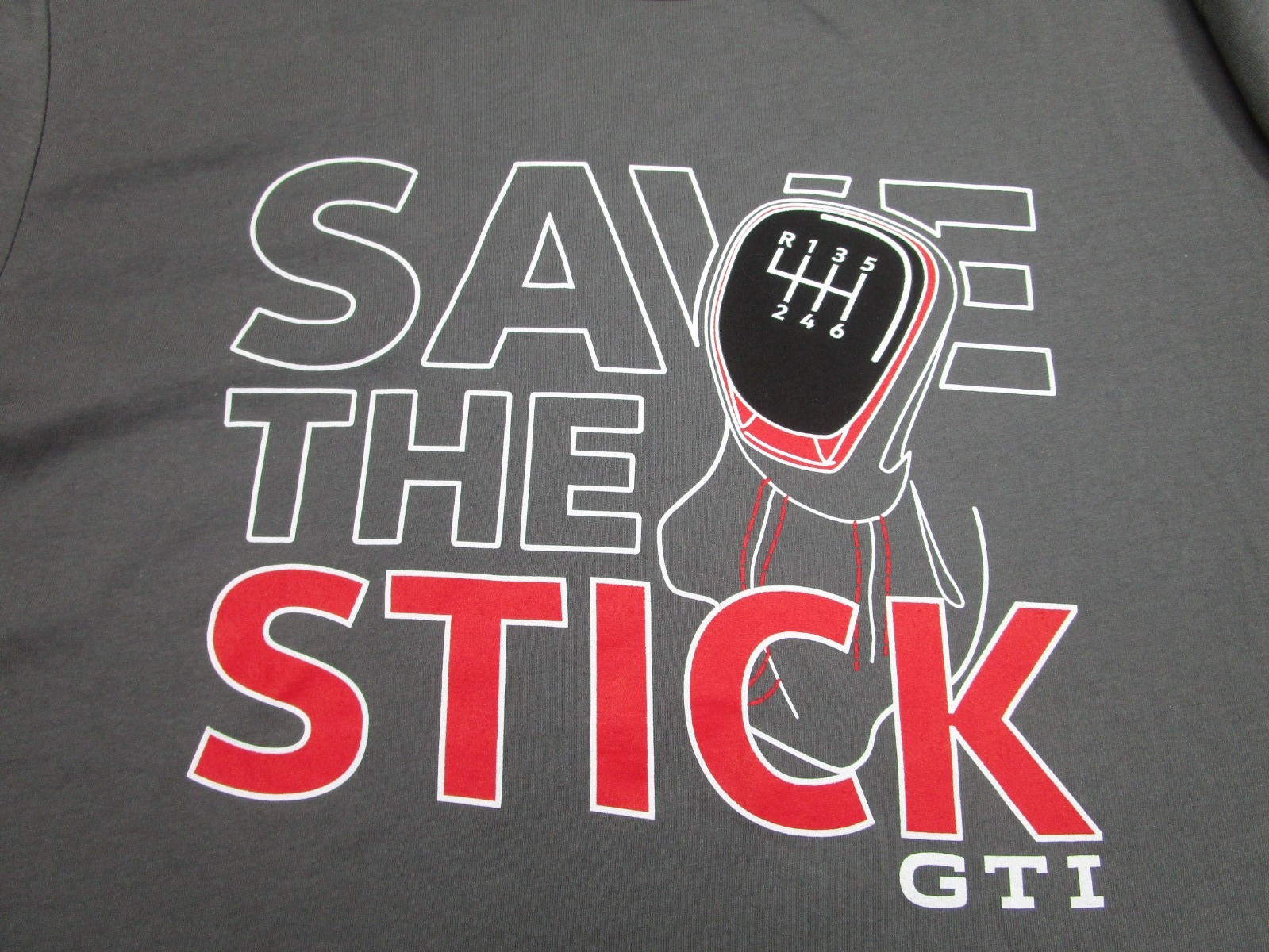 Volkswagen GTI Shirt Mens 2XL Gray Stick Manual Driver VW MK7 MK6 Golf gallery