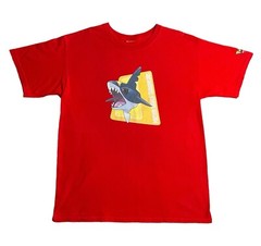 Pokemon Nationals E-Reader 2004 TCG Red Volunteer Promo t shirt 21 1/2 X 29 in