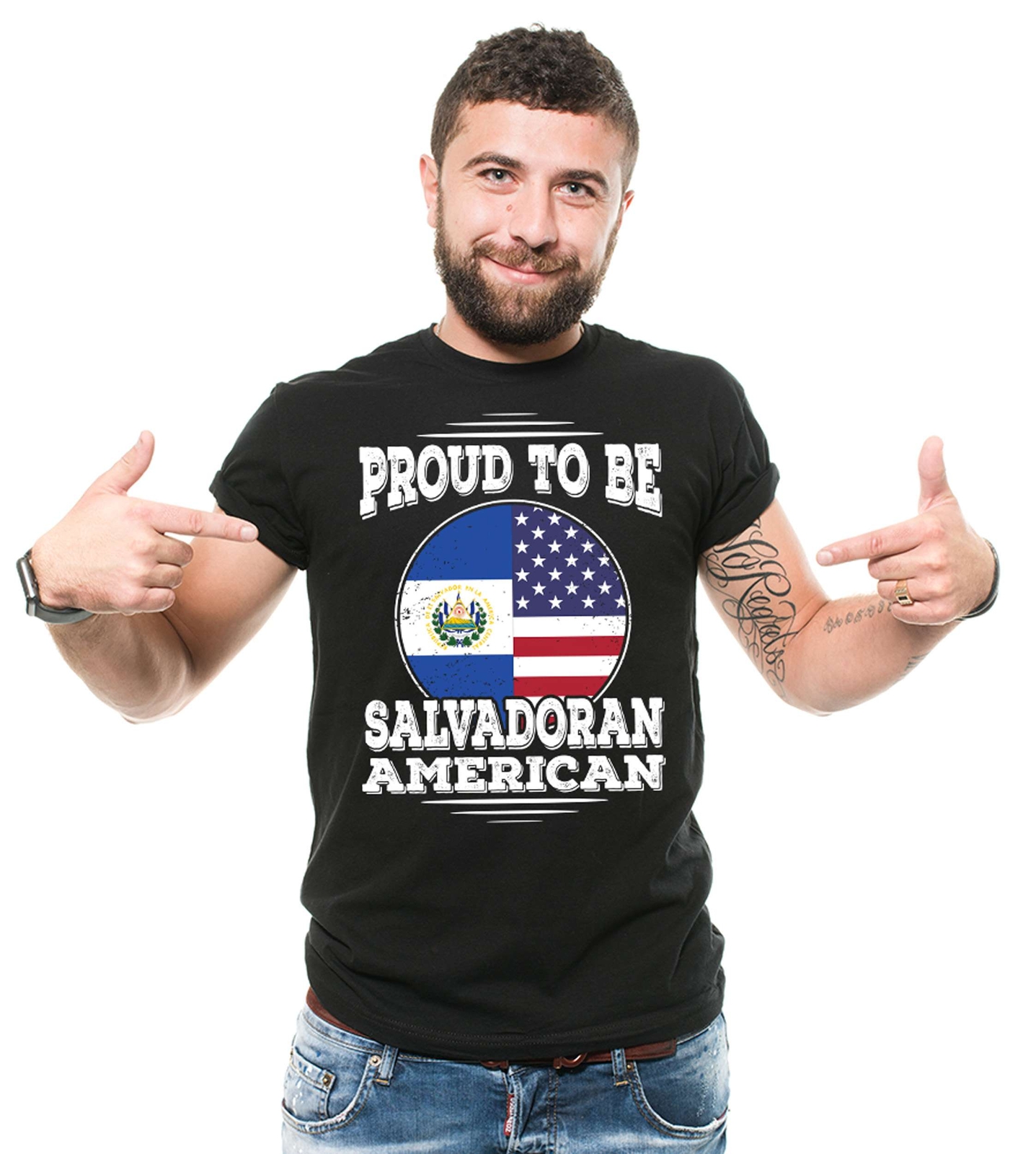 Proud To Be Salvadoran American Tee El Salvador Patriotic Shirt El Salvador Tee gallery