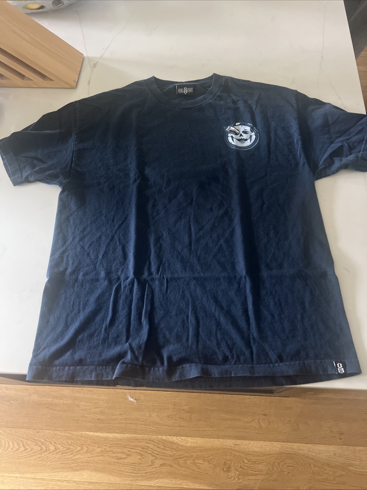 Rebel Eight T-Shirt Mens XL “Night Prowlers” Navy Skull Skate Streetwear Graphic