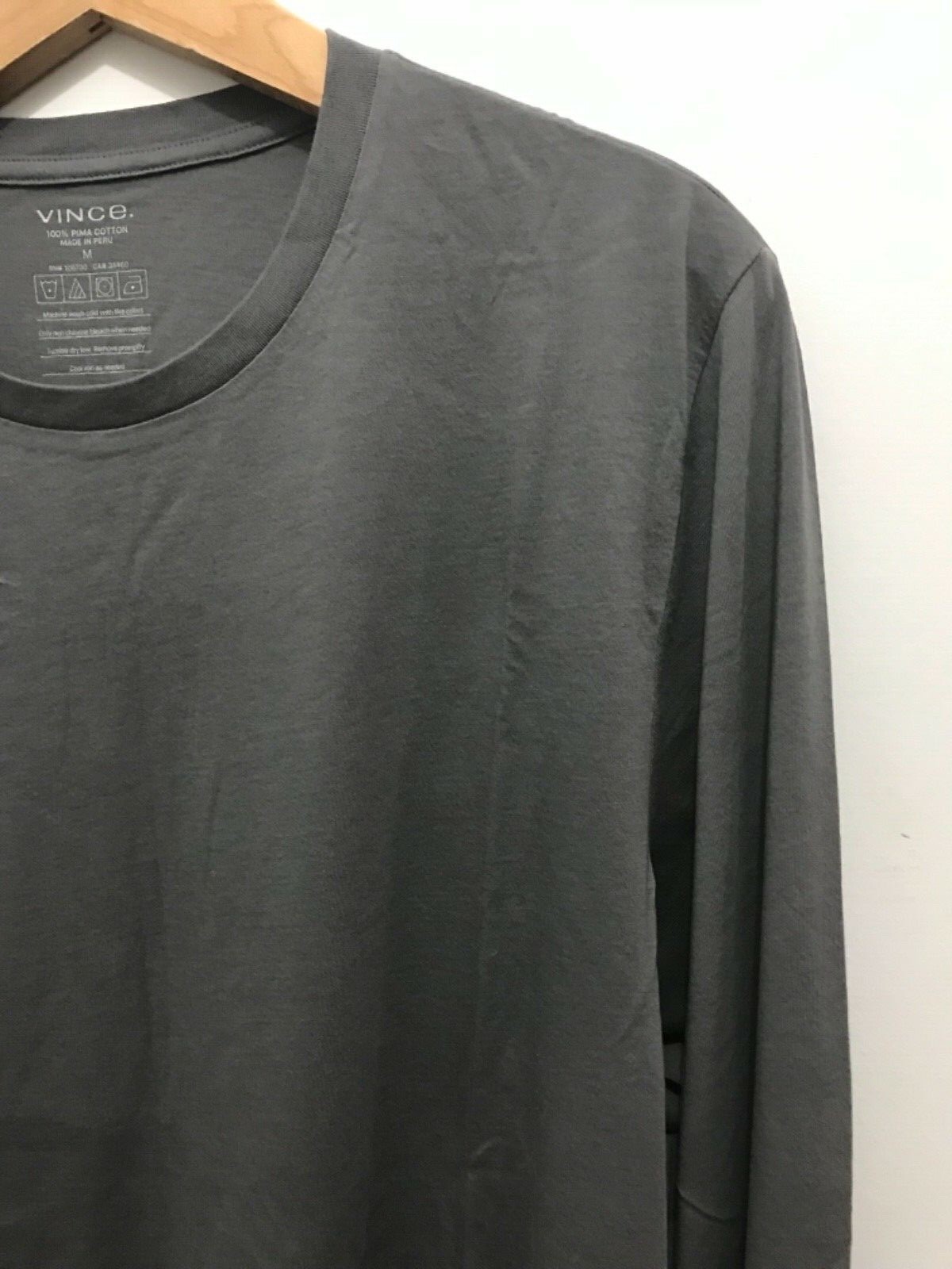 M023 NWT VINCE CREWNECK LONG SLEEVE COTTON MEN TEE SHIRT SIZE S,M,L,XL,XXL $65 gallery