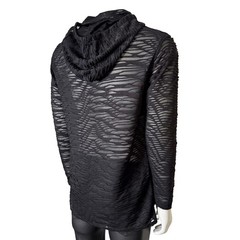 SHRINE GOTHIC DECAYED SHREDDED MATRIX BLACK BURNING MAN RAVE TECHNO SHIRT HOODIE