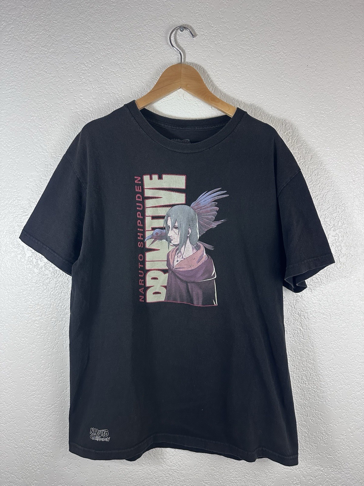 Primitive Apparel Itachi Uchiha Naruto Shippuden Men’s Black Graphic T-Shirt XL
