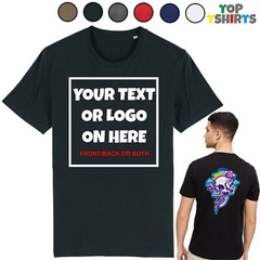 Personalised T-Shirt Custom Printed T-Shirt Logo Text Printed Unisex Work Party