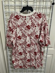 Marithe Francois Girbaud VTG Shirt Skull Graffiti Red And White Large RARE NWT