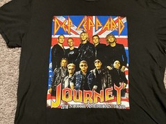 Def Leppard & Journey 2018 US Tour Concert T-Shirt Adult Size XL