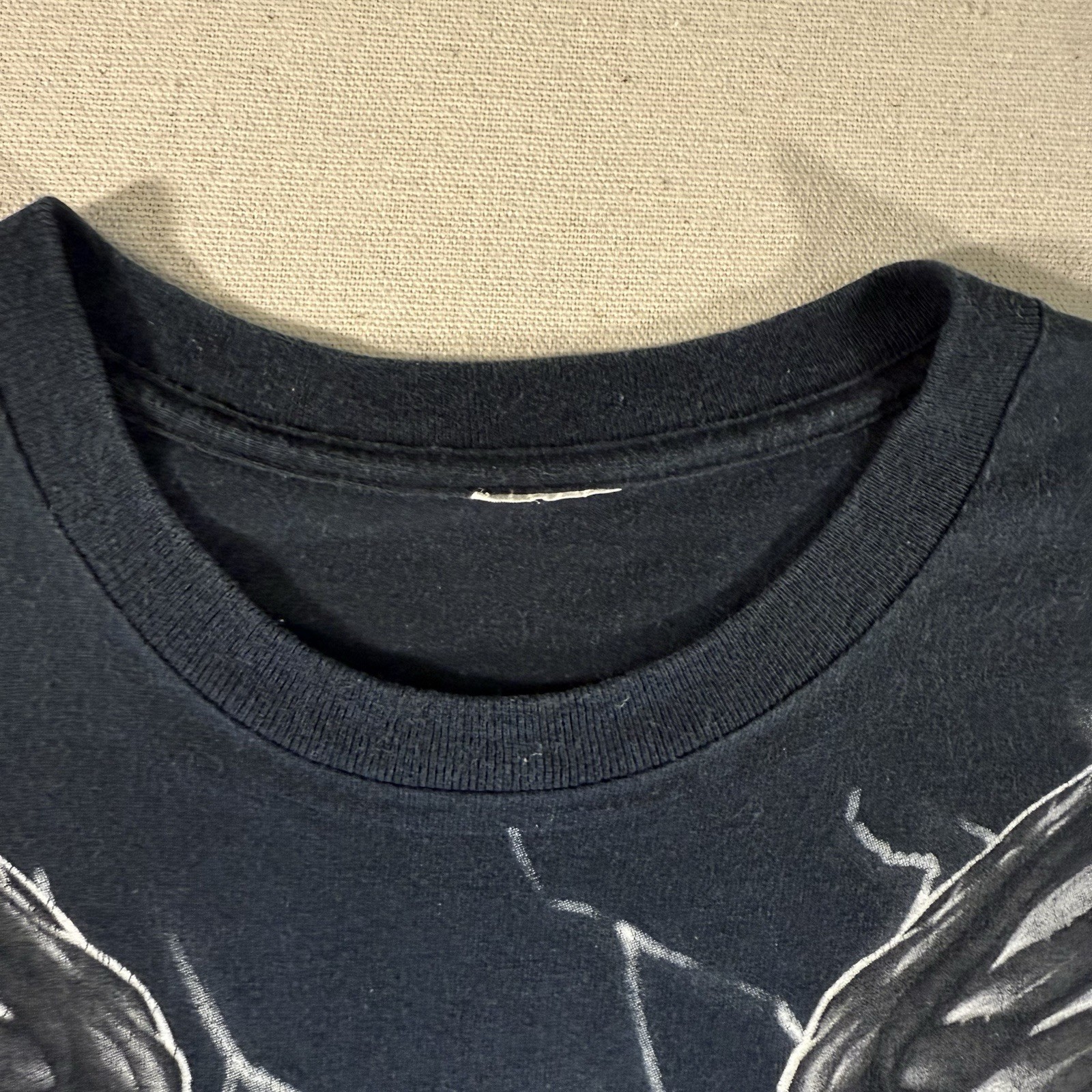 Vintage Grim Reaper Motorcycle Biker Skull L T Shirt Skeleton Goth Grunge 90s gallery