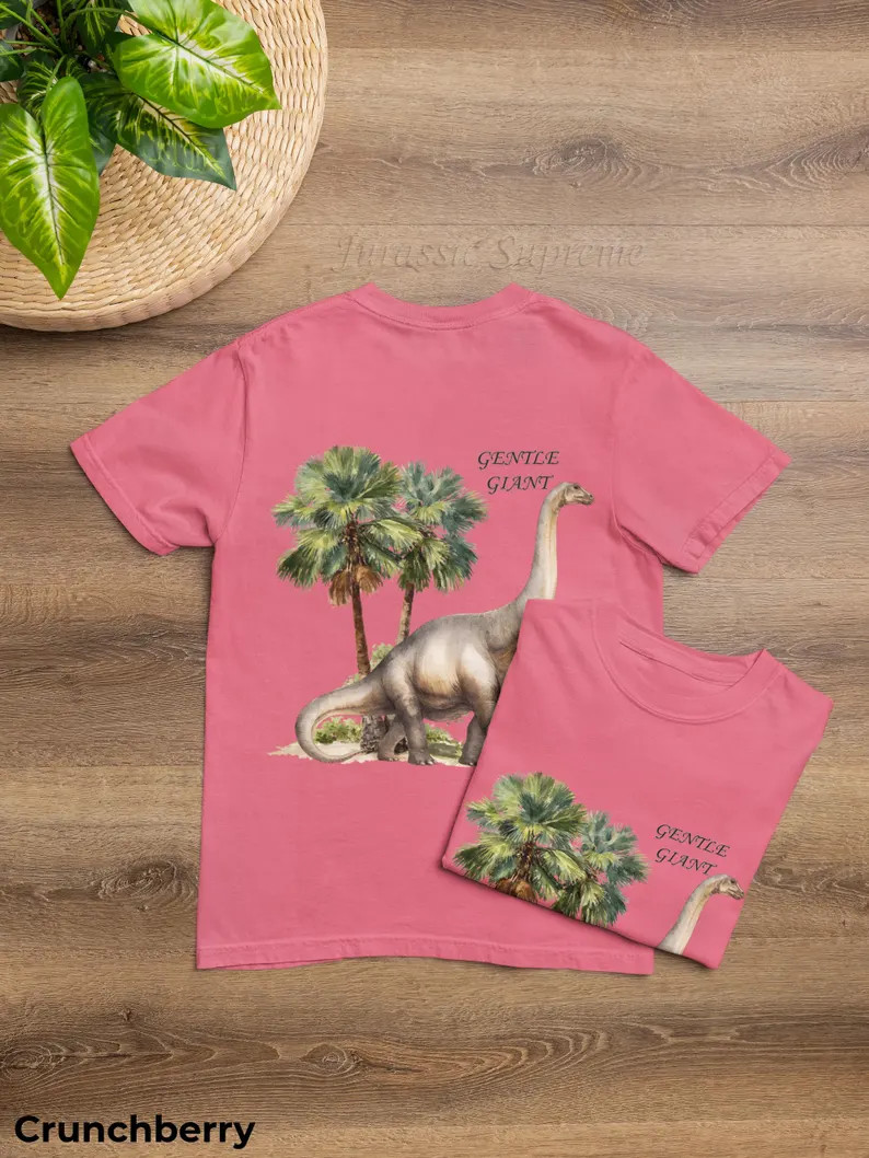 Brachiosaurus Gentle Giant Comfort Tee Dinosaur Shirt Men Women gallery