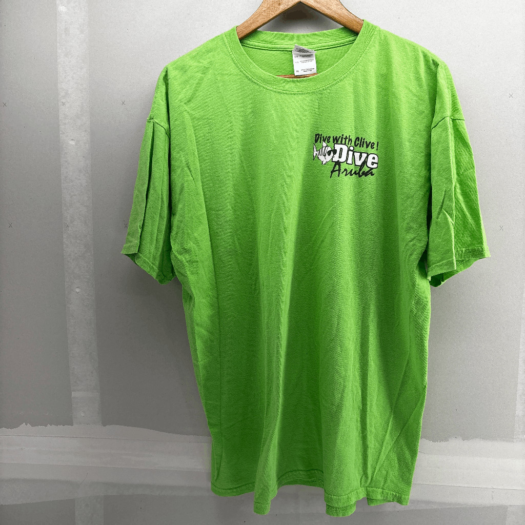 Dive Aruba I Dive With Clive Green Mens XL Shirt Flag Graphic Shirt gallery