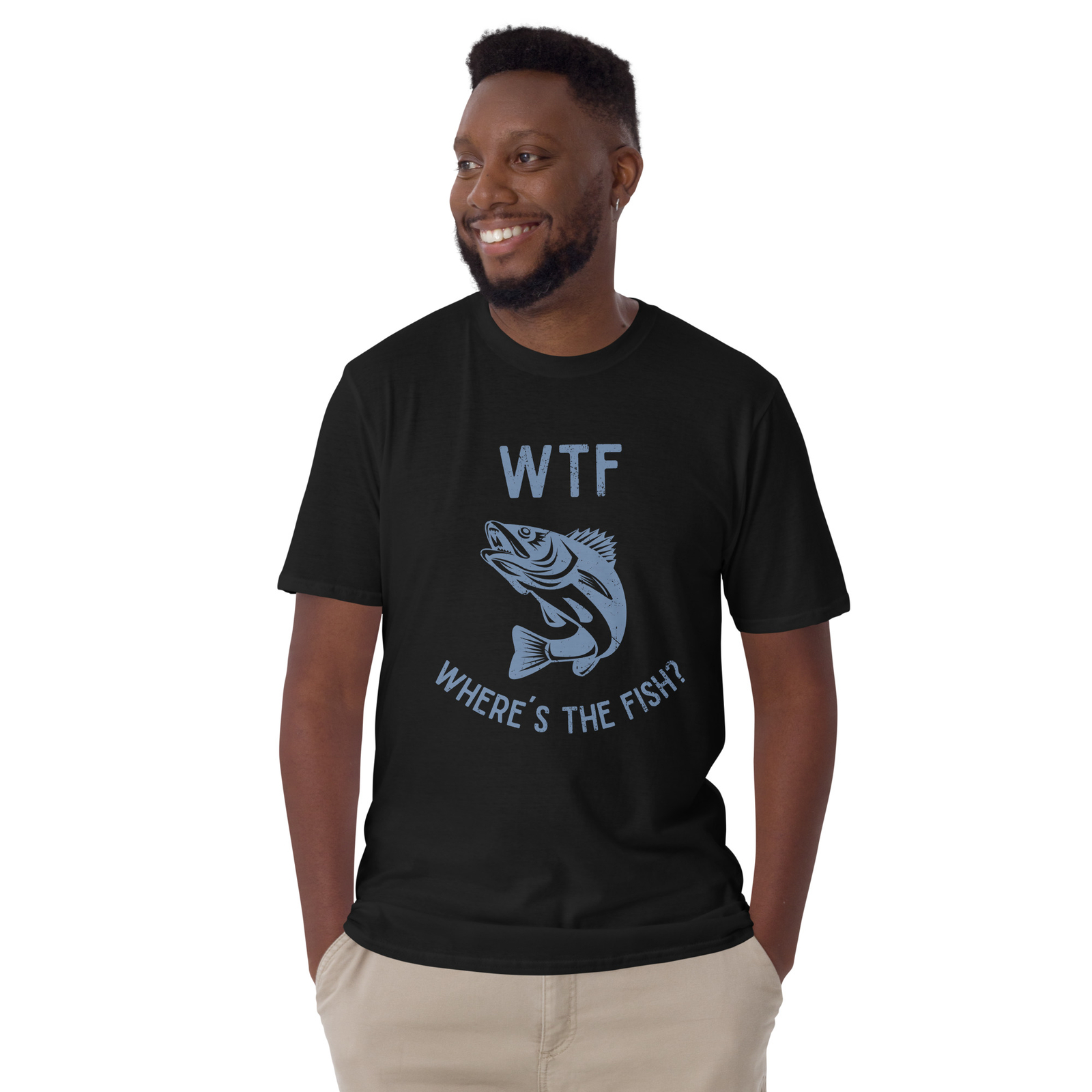 WTF Where's the Fish? T-Shirt - Funny fishing shirt for fishermen and anglers gallery
