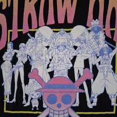 ONE PIECE Straw Hat Crew Anime Manga Black Short Sleeve T-Shirt – Men’s Size MED