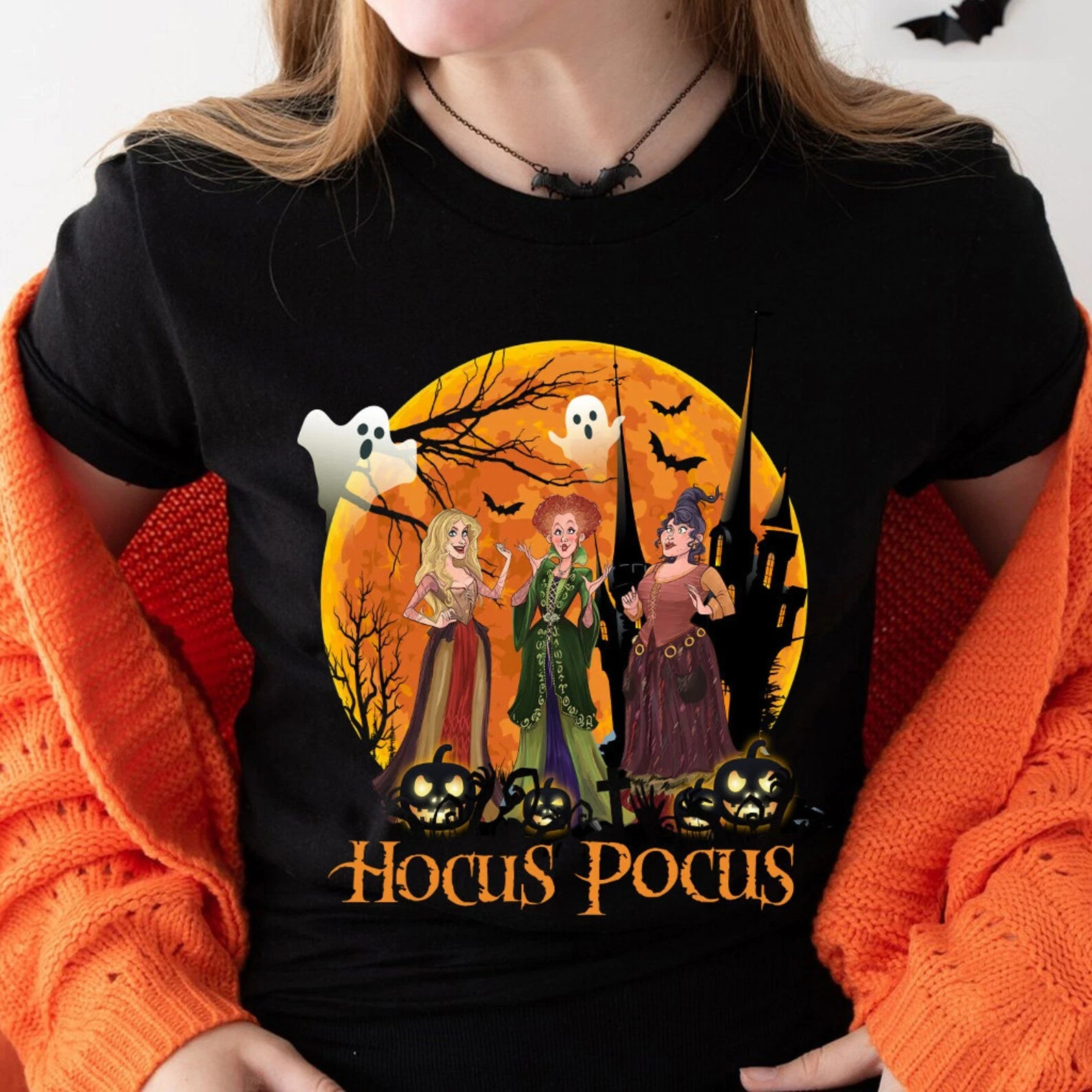Hocus Pocus Sanderson Sisters Halloween Witches Tshirt Women