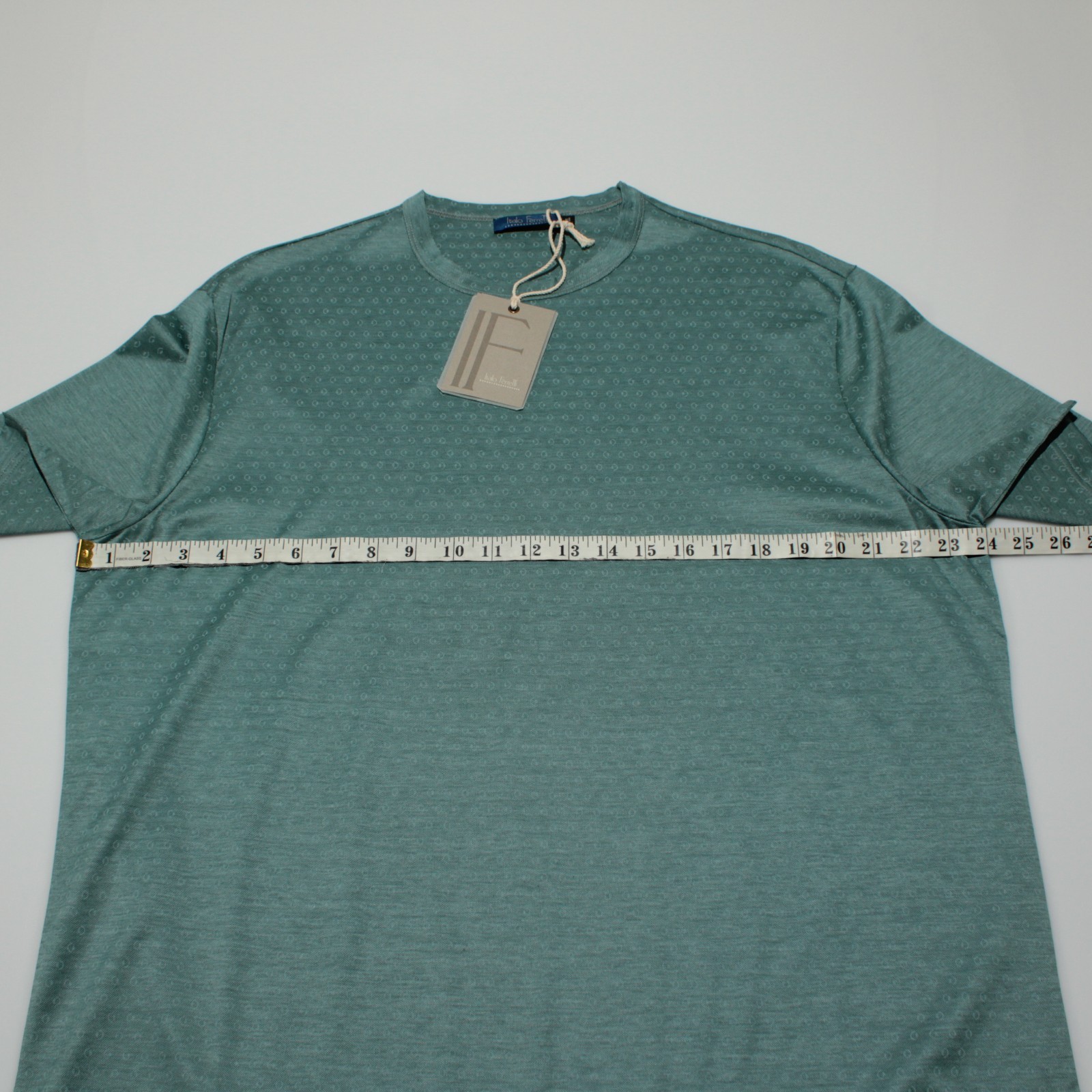 Italo Ferretti NWT Short Sleeve Crew Neck T-Shirt Size XL in Green 100% Cotton gallery
