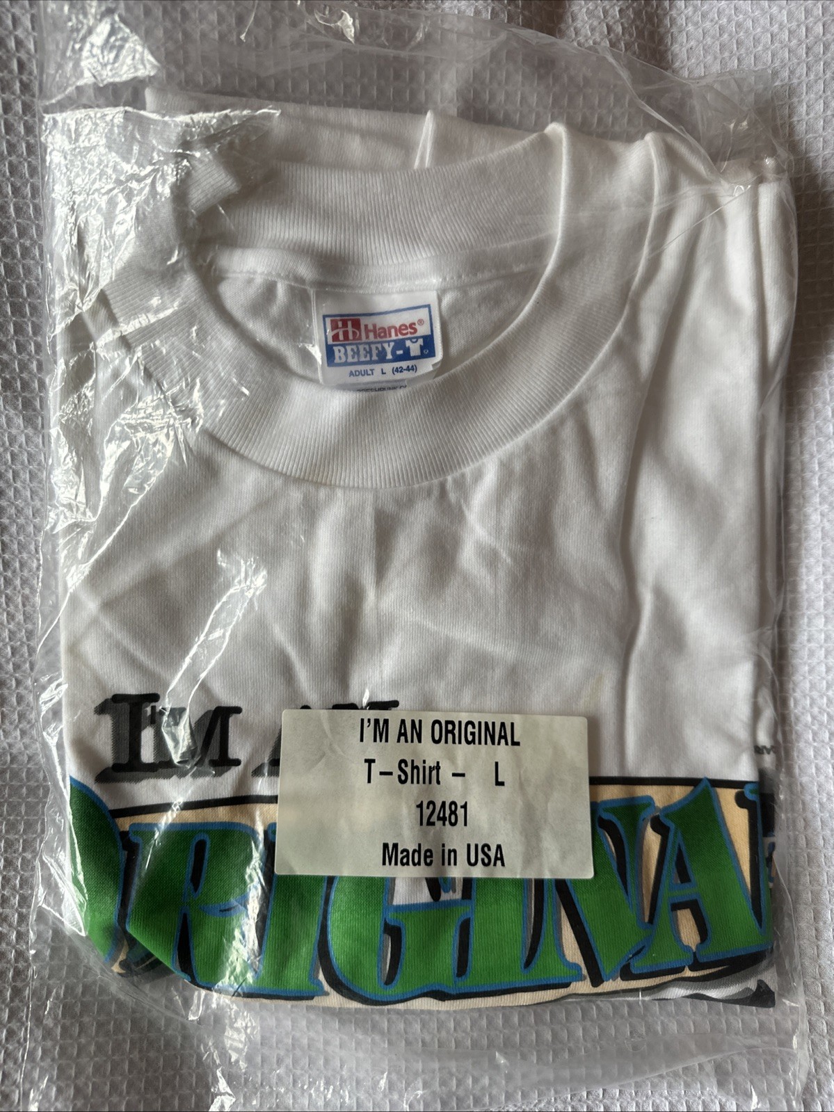 Hanes “I’m An Original-Reproductions Not Available -T Shirt NIP Adult Large gallery