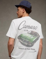 American Eagle AE Standard Fit Camaro Graphic T-Shirt Motor Sport Classic Cars L