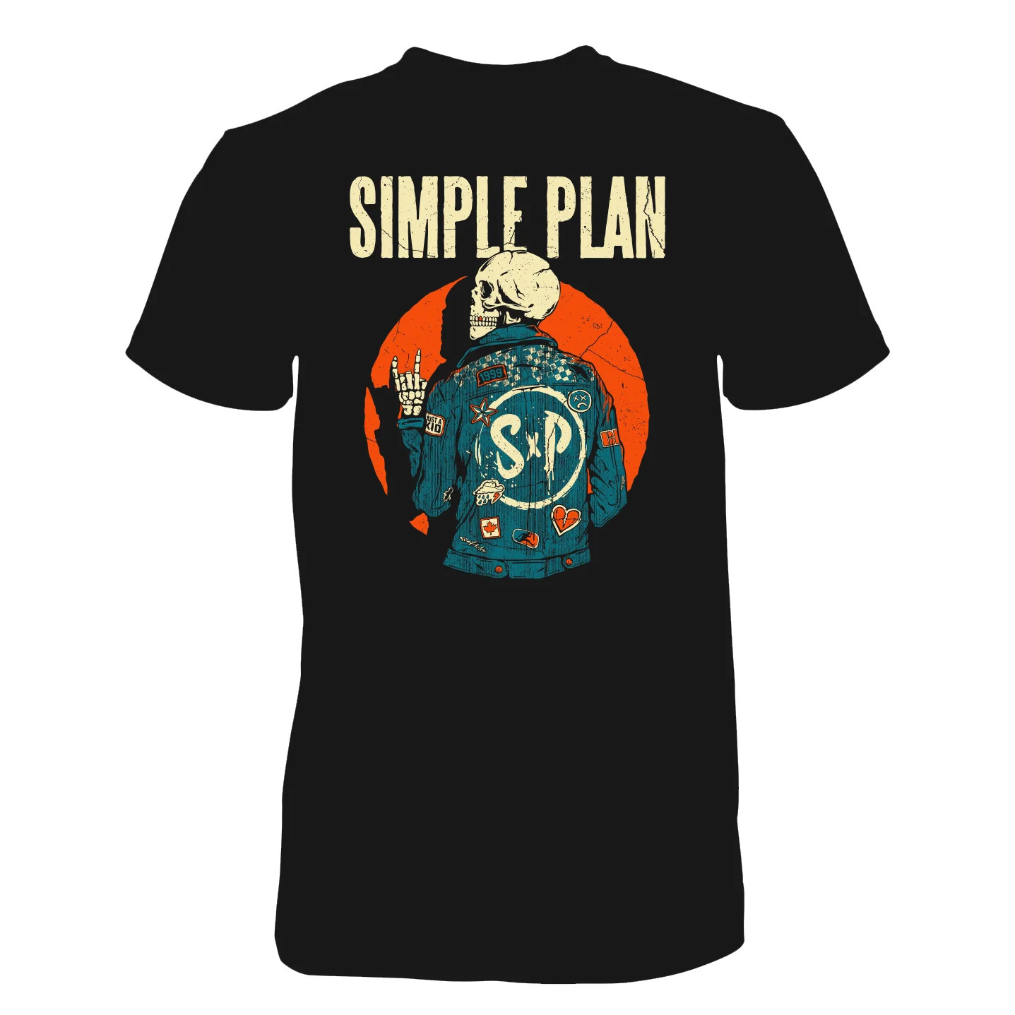 Simple Plan Skeleton Jacket Graphic Multicolor Short Sleeves Unisex T Shirt gallery