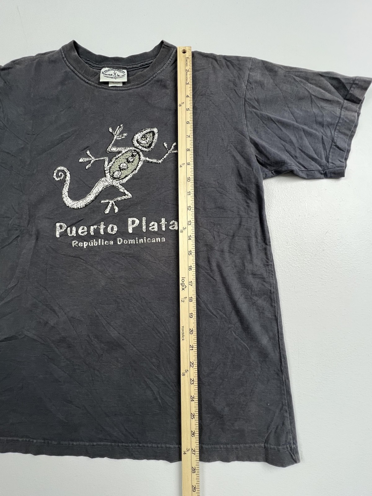 Primitive Island Shirt Mens Large Black Puerto Plata Lizard Graphic Tee Souvenir gallery