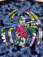 Marvel x NEFF Spiderman Floral Spider Graphics Blue Tie Dye Tshirt Unisex S- NEW