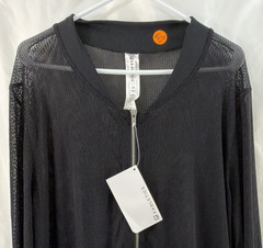 NWT Fabletics Marcie Bomber Jacket Semi Sheer Mesh Sz2x Zip Up
