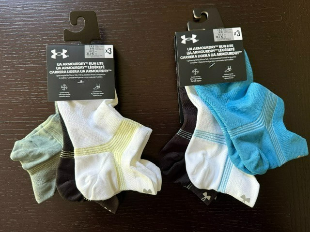 New Under Armour 6 Pair ArmourDry Run Lite NO SHOW TAB Socks Medium 6-10
