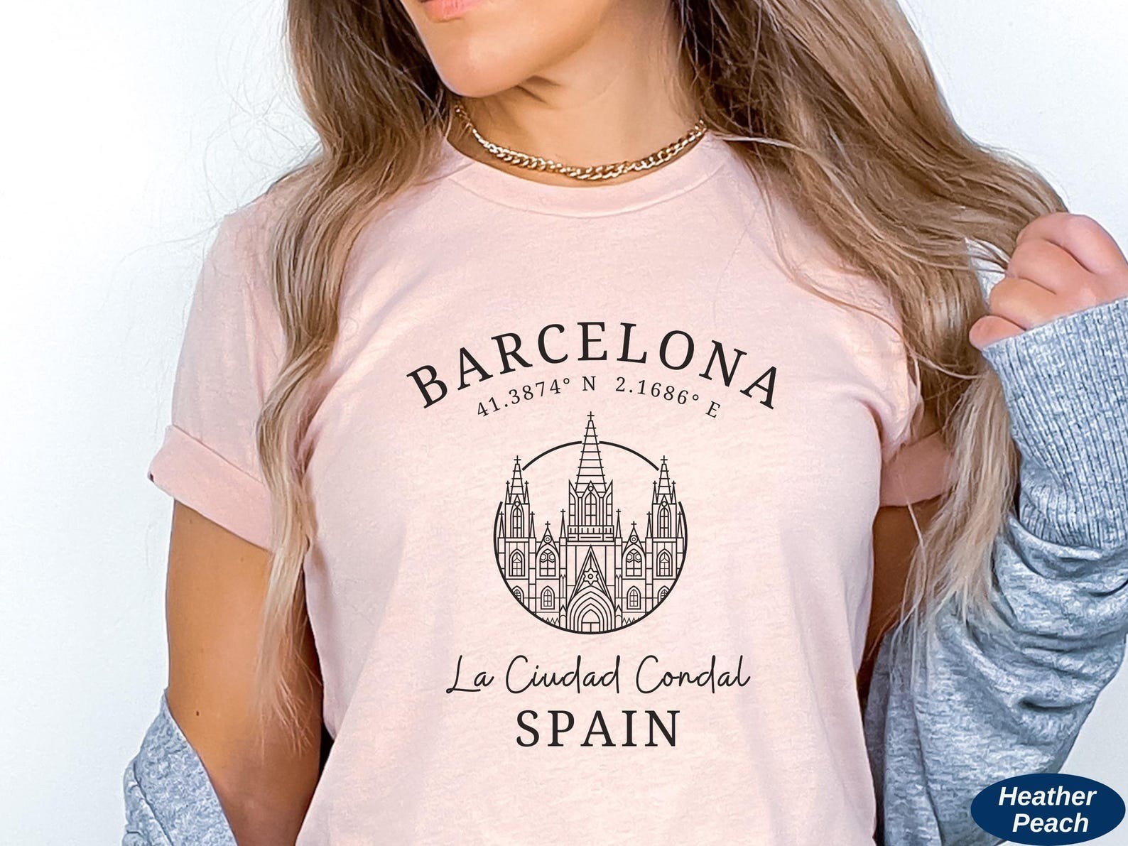 Barcelona Shirt Travel Gift for Spain Lover Trip Souvenir Tee
