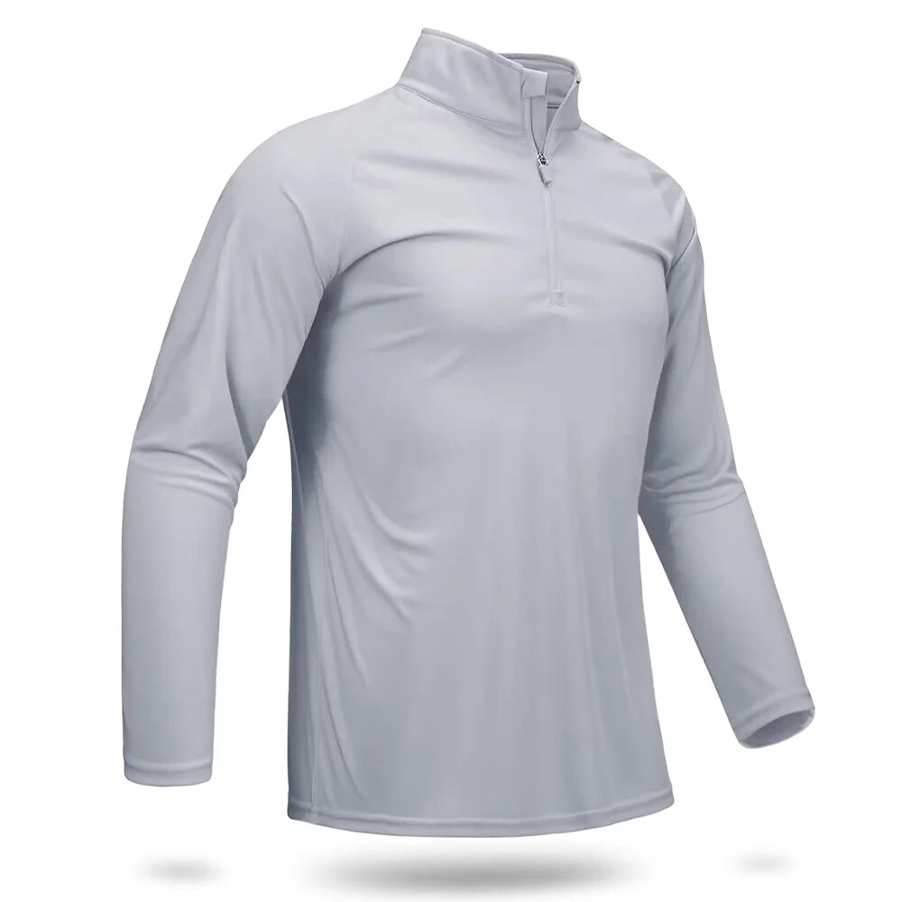 T-shirts Men's 1/4 Long Sleeve T Shirts Fishing Hiking Tee Shirts Pullover Tops gallery