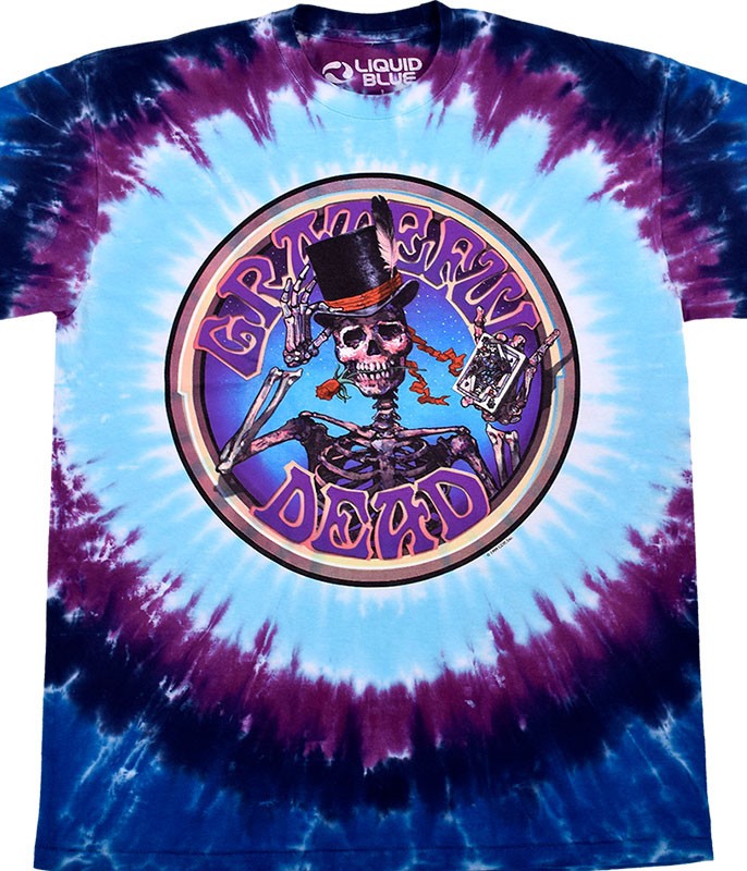 Grateful Dead Queen Of Spades Tie-Dye T-Shirt Liquid Blue gallery
