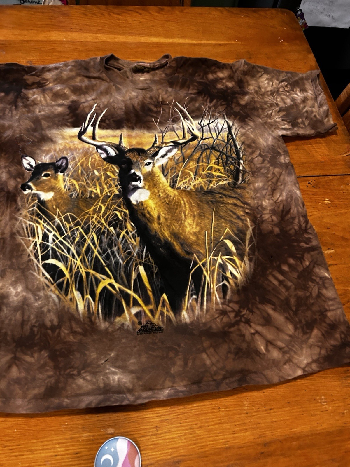 The Mountain XL T Shirt Vintage 90s Deer Stag Buck Robert Hautman Full Print gallery