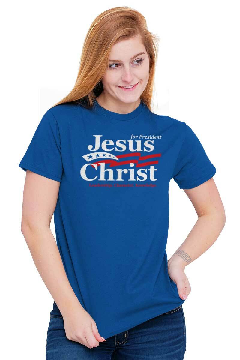 Christian Jesus Christ For President USA Womens or Mens Crewneck T Shirt Tee gallery