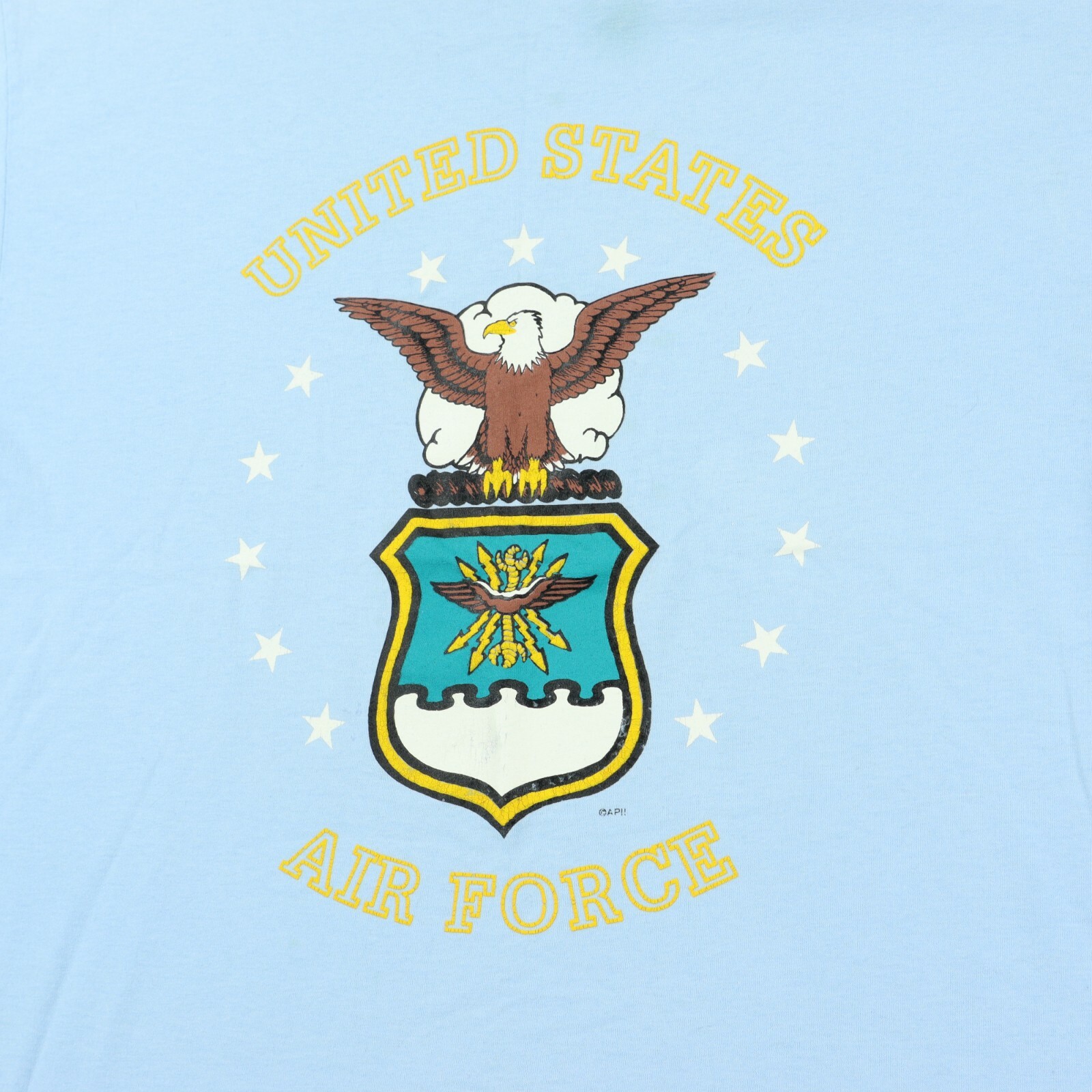 Vintage U.S. Air Force T-Shirt Men's Large Blue Single Stitch Military America gallery